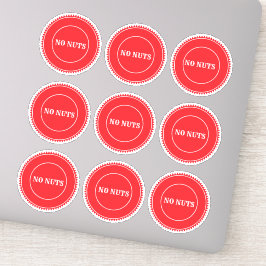 No Nuts Allergy Safe Kulinarisch Aufkleber