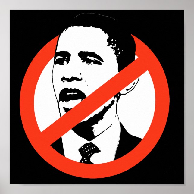 No Obama Poster / Customisez votre texte (Devant)