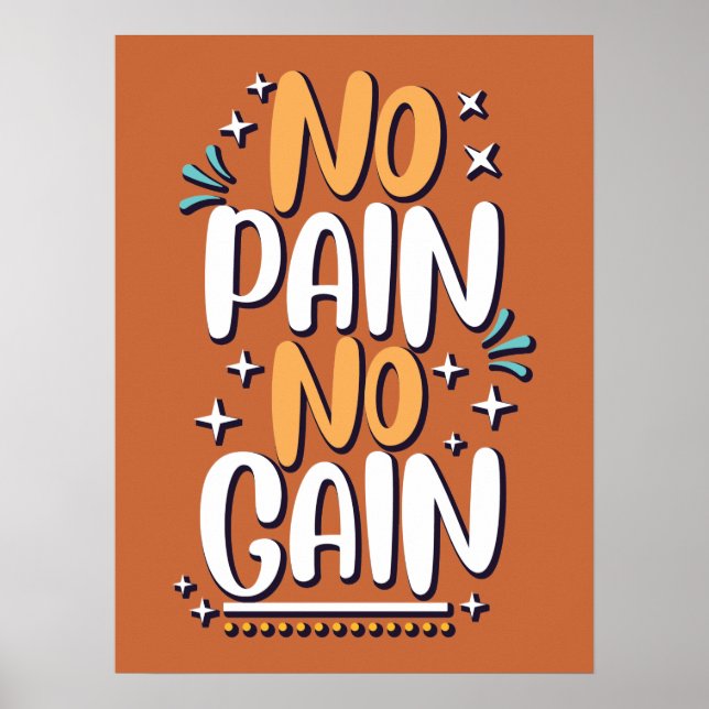 No Pain No Gain Poster (Devant)