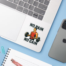 No Pain No Gain | Sticker Gym Motivationnel