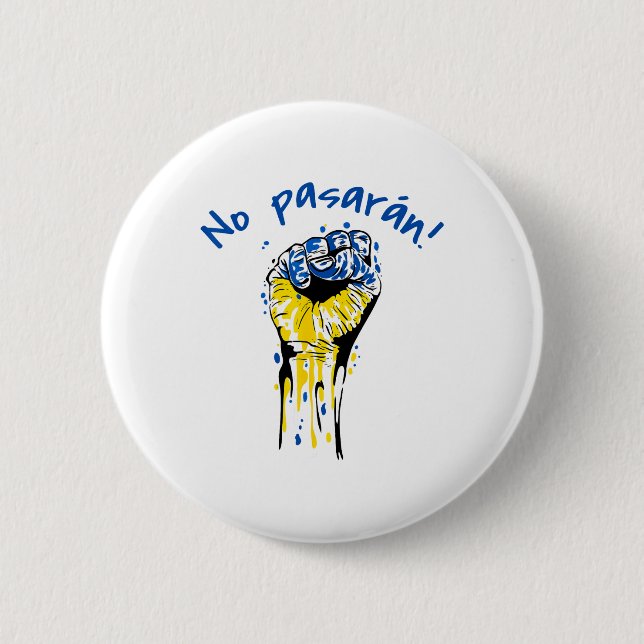 No Pasaran Sozialistischer Spanischer Bürgerkrieg  Button (Vorderseite)