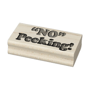 No Peeking - Weihnachtsdesign Gummistempel