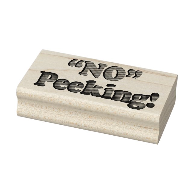 No Peeking - Weihnachtsdesign Gummistempel (Stempel)