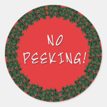NO PEEKING Weihnachtsgeschenke Stickers von Scareb