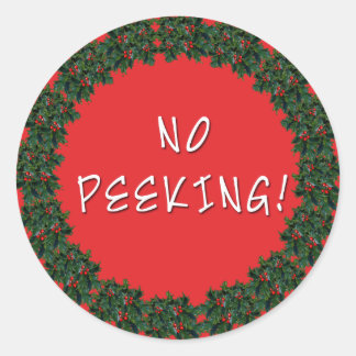 NO PEEKING Weihnachtsgeschenke Stickers von Scareb