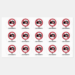 No Photography, Prohibition Sign Etiketten