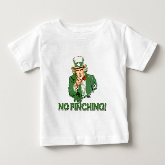 NO PINCHING Uncle Sam Baby T-shirt (Vorderseite)