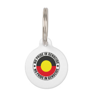 No pride in Genocide Aboriginal Flag National Sorr Haustiermarke