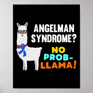 No Prob-Lama Angelman Syndrome Warrior Survivor A Poster