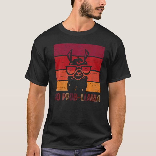 No Prob llama Animal Fur Alpacol Wool T-Shirt (Vorderseite)