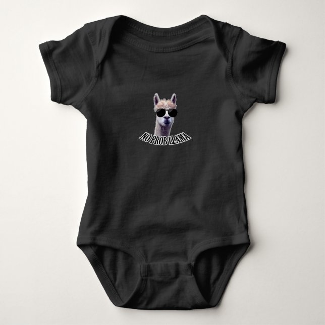 No Prob Llama Baby Strampler (Vorderseite)
