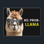 No Prob-Llama Cool Alpaca mit Sonnenbrille Funny Postkarte<br><div class="desc">No Prob-Llama Cool Alpaca mit Sonnenbrille Funny Postcard</div>