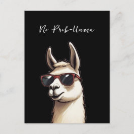 No Prob-llama Cool Llama Funky Alpaca Postkarte