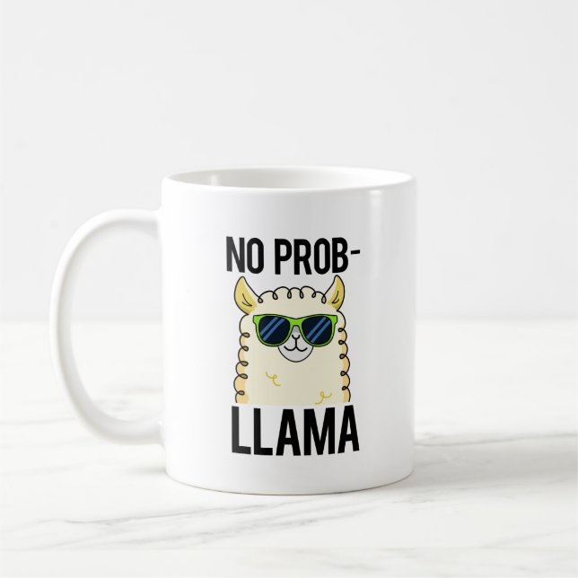 No-Prob-Llama Funny Cool Llama Pun Kaffeetasse (Links)