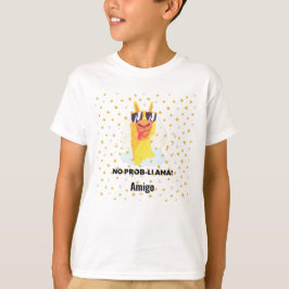No-Prob-Llama Niedlicher Lama mit Sternen T-Shirt