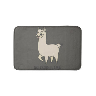 "No Prob-Llama" Süße Llama-Kritzelei - Entspannte Badematte