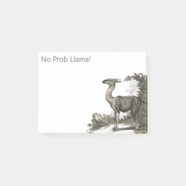 No Prob Llama Vintag Guanaco Illustration Post-it Klebezettel