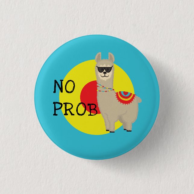 No Problem (No probLlama) Button (Vorderseite)