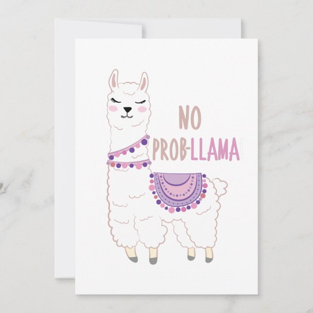 No Probllama Llama Funny (Vorderseite)