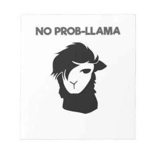 No Probllama Llamas Notizblock