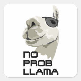 No ProbLlama Quadratischer Aufkleber