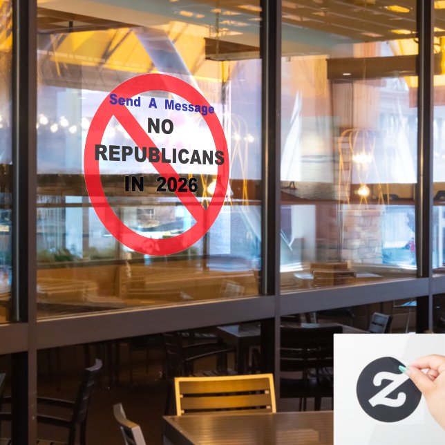 NO Repugs Fensteraufkleber (Restaurantfenster)