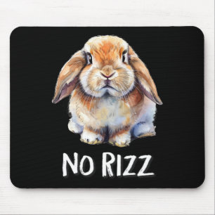 No Rizz Mini Holland Lop Bunny Rabbit Lover Mousepad