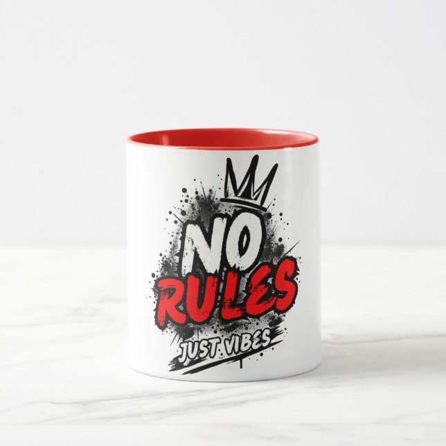 No Rules Grafik-Mug Tasse (Zentrum)