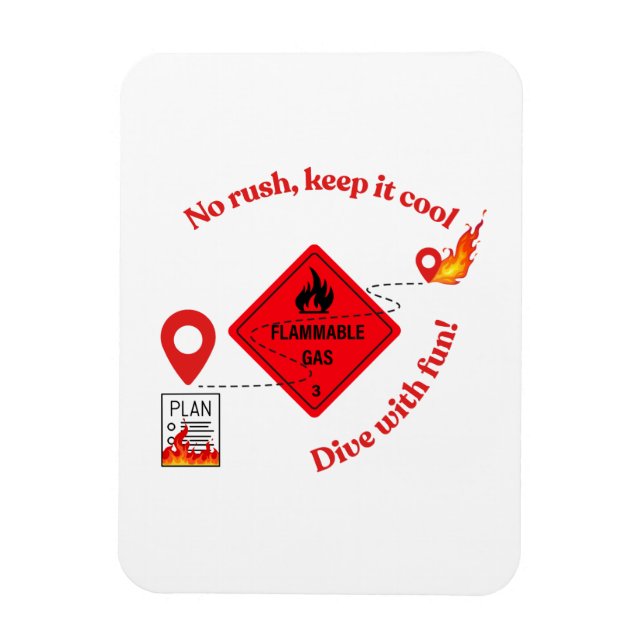 No Rush Keep It Cool Trucker Magnet (Vertikal)