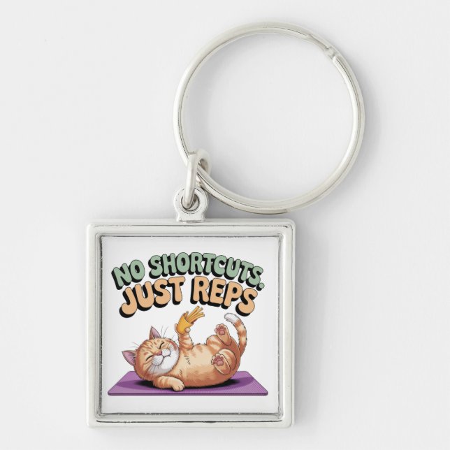 No Shortcuts. Just Reps Schlüsselanhänger (Vorne)