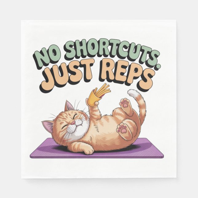 No Shortcuts. Just Reps Serviette (Vorderseite)