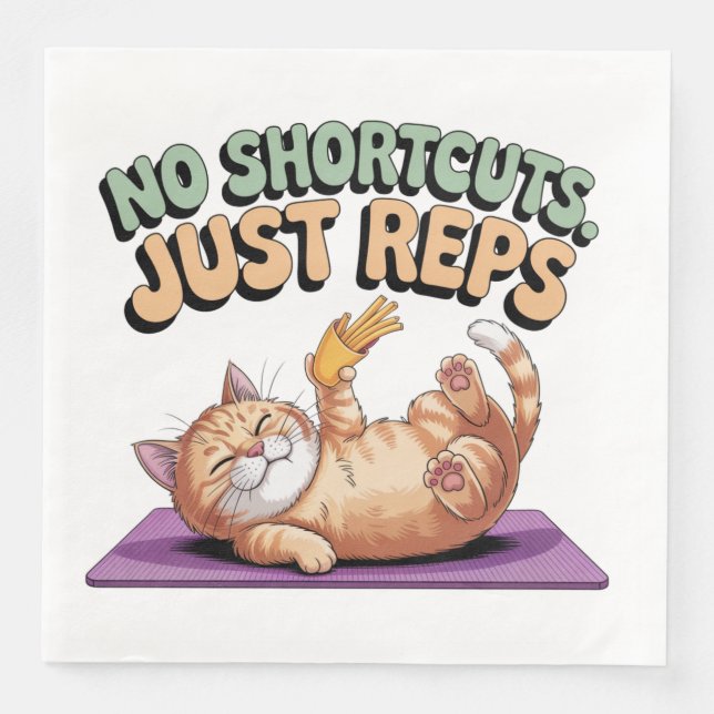 No Shortcuts. Just Reps Serviette (Vorderseite)