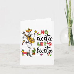 No Siesta Lasse Fiesta Mexican Cinco De Mayo Fiest Karte