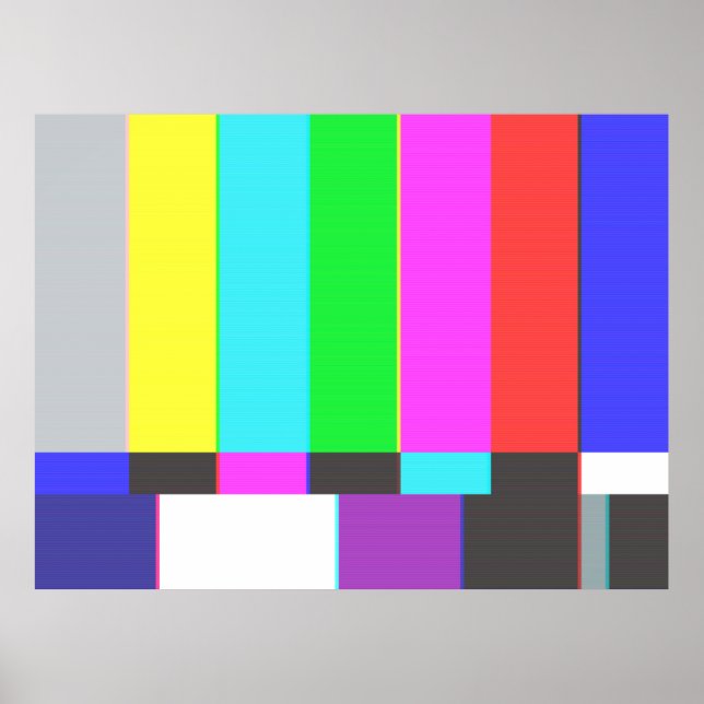 no signal tv screen with noise poster (Vorne)