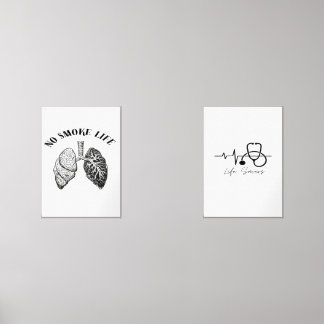 No Smokin Life Wall Art – Anti-Smoking Poster for Bilderwand Sets