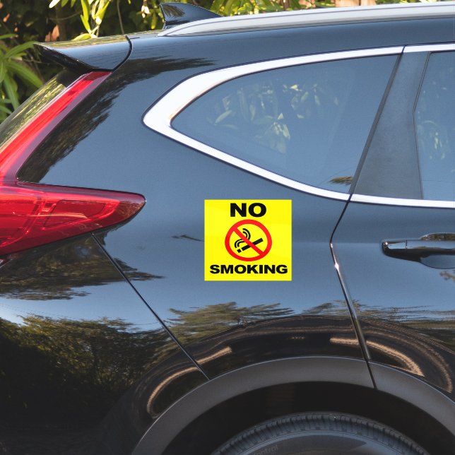 No Smoking Custom-Cut Vinyl Sticker (Dos de voiture)
