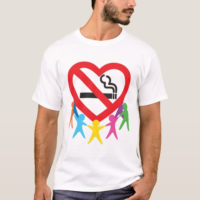 No-smoking heart T T-Shirt (Vorderseite)