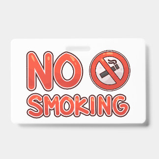 No Smoking Sign - Bold Red Stop Smoking Warning  Ausweis