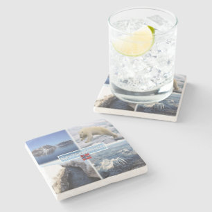NO Spitzbergen - Svalbard - Fjord - Polarbär - Steinuntersetzer