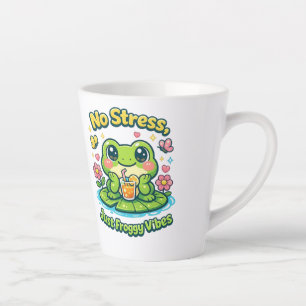 No Stress Frog   Süßes entspannendes Cartoon-Frosc Milchtasse