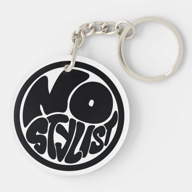 NO STYLIST black/purp Acrylic Keychain Schlüsselanhänger (Rückseite)
