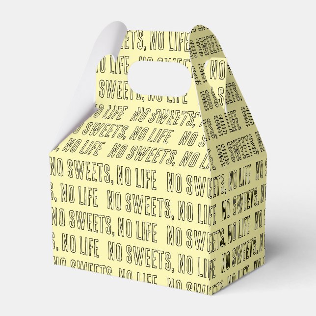 NO SWEETS, NO LIFE　イエロー　フェイバーボックス GESCHENKSCHACHTEL (Rückseite)