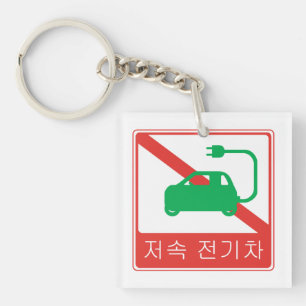NO Thorfare for NEVs Korean Traffic Sign Schlüsselanhänger