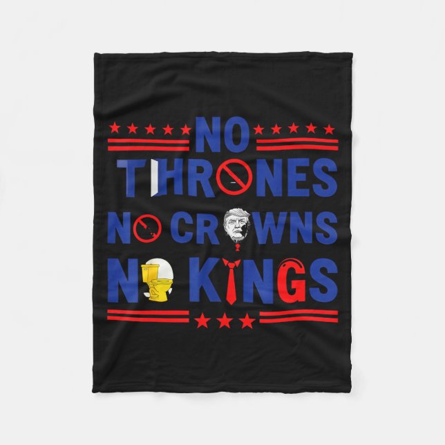 No Thrones No Crowns No Kings  Fleecedecke (Vorderseite)