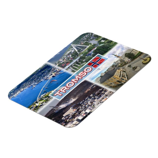 NO Tromso - Luftansicht - Artische Kathedrale Magnet (Linke Seite)