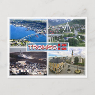 NO Tromso - Luftansicht - Artische Kathedrale Postkarte