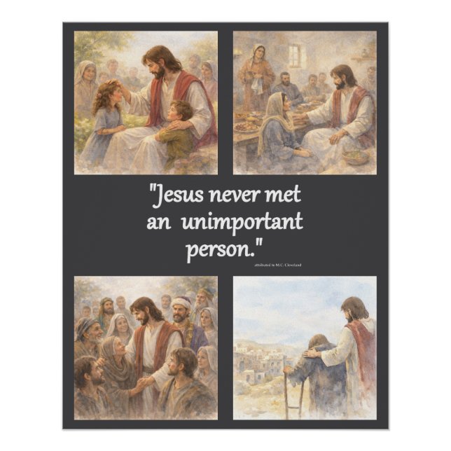 No unimportant person poster (Vorderseite)