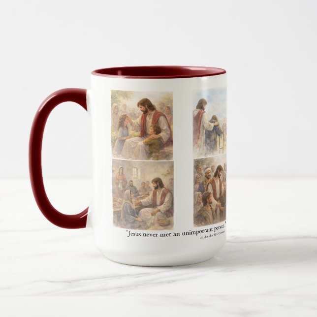 No unimportant person tasse (Links)