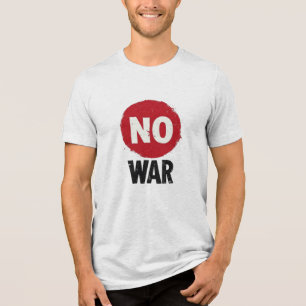 NO WAR — Weltweiter Friedensprotest Tri-Blend Shirt