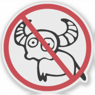 NO Water Buffalo ⚠ Funny Asian Thai ⚠ Aufkleber